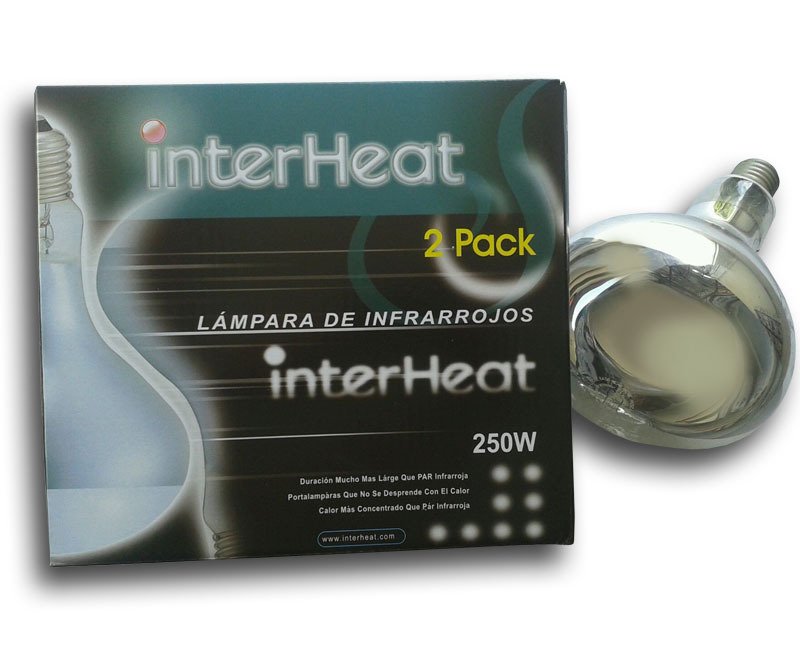 Bombilla Interheat 250 watt, blanca, 2 unidades Bombilla Interheat 250 watt, blanca, 2 unidades