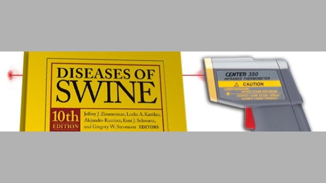 Termómetro digital y Diseases of Swine