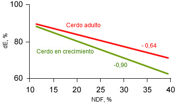 Digestibilidad de la energía en cerdos