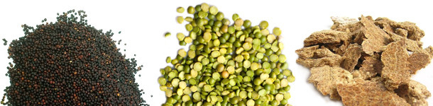 Soja, guisantes y torta de algodón