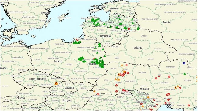 Brotes de peste porcina africana en Europa en 2018. Fuente: OIE, actualizado el 26/01/2018
