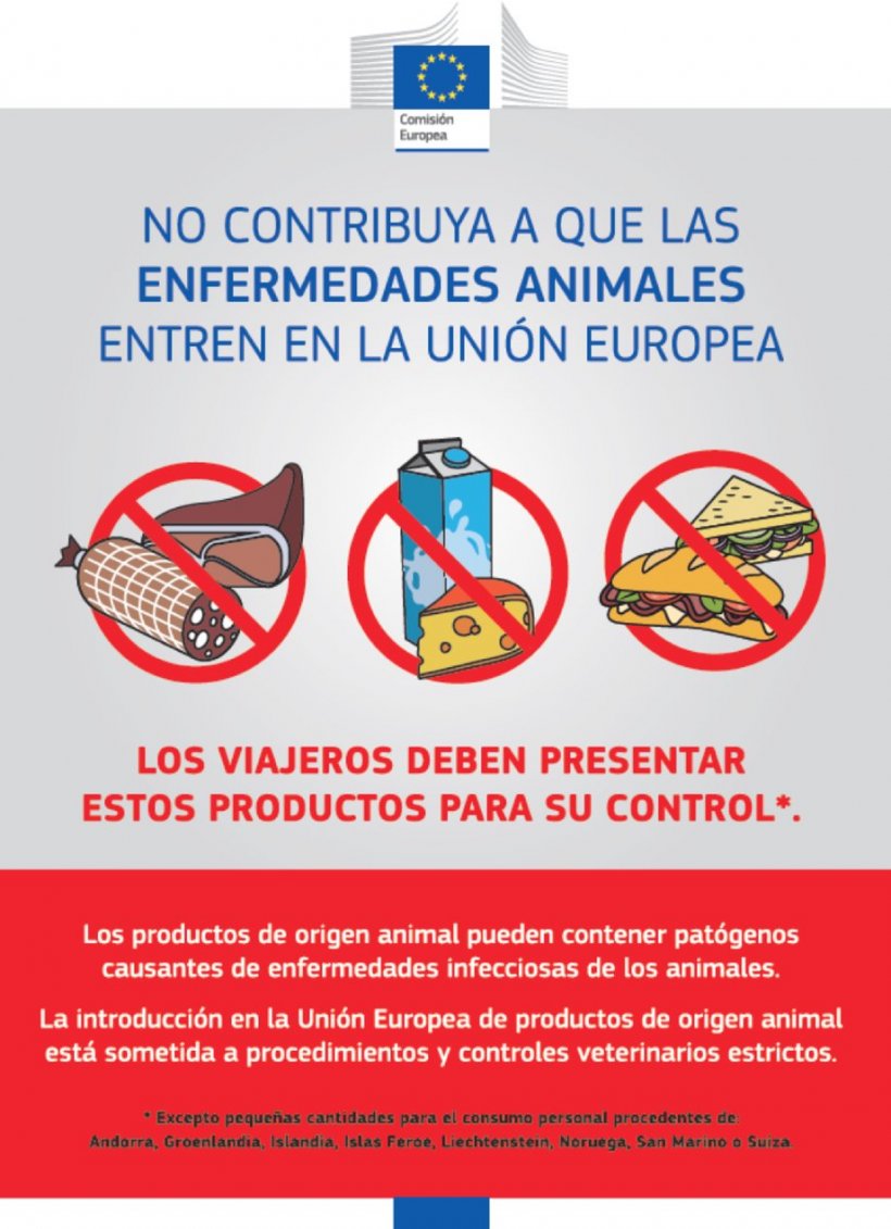 UE: nuevos carteles informativos para evitar la entrada de enfermedade -  Noticias - 3tres3, la página del Cerdo