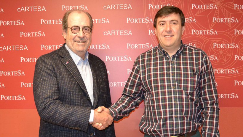 Alfonso Arenillas (Topigs) y Juan Saz (Cartesa)