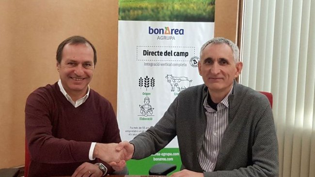 Josep Usall, director general del IRTA, y Ramon Alsina, consejero delegado de bonÀrea Corporació.