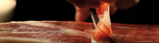 Corte de jamón ibérico puro de bellota