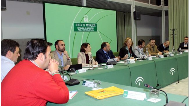 Ortiz, durante la reunión de la Mesa del Ibérico.