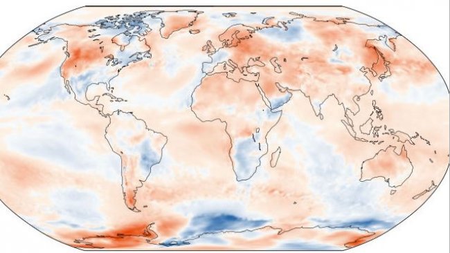 Figura 2. Anomal&iacute;a de la temperatura del aire en julio de 2021 en relaci&oacute;n al per&iacute;odo 1991-2020 .(Fuente: Copernicus Climate Change Service/ECMWF)
