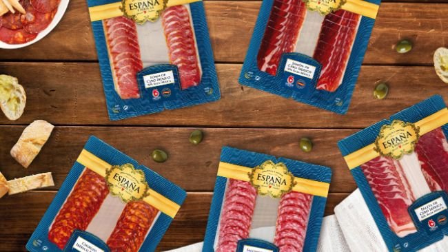 Productos ibéricos de Embutidos y Jamones España en formato loncheado bipack y tratado en atmósfera protectora.