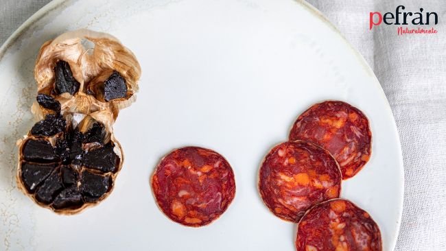 Chorizo Ibérico con Ajo Negro Pefrán Innova