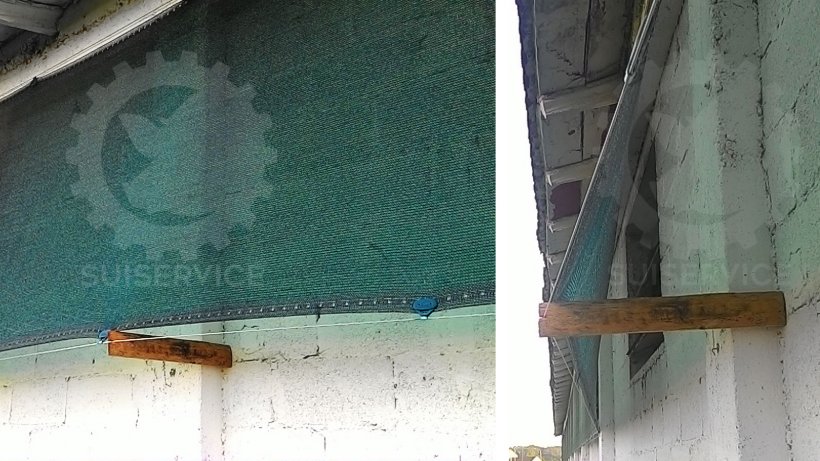 Tabla de madera que aleja la tela de la pared para permitir una mayor ventilaci&oacute;n.
