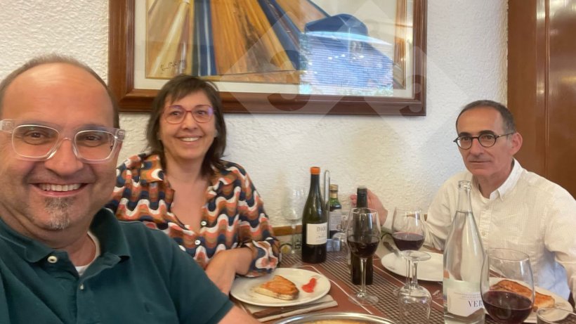 De izquierda a derecha: Miquel Collell, Rosa Pujol y Enric Marco.
