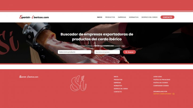 Plataforma digital dirigida a profesionales, que agrupa la oferta exportadora de carne y productos del cerdo ibérico de España