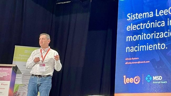 Alfredo Romero, Product Manager de MSD Animal Health España, en la I Jornada Técnica de Porcino Ibérico.