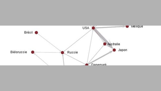 Principaux flux commerciaux de viande de porc en US$ en 2010