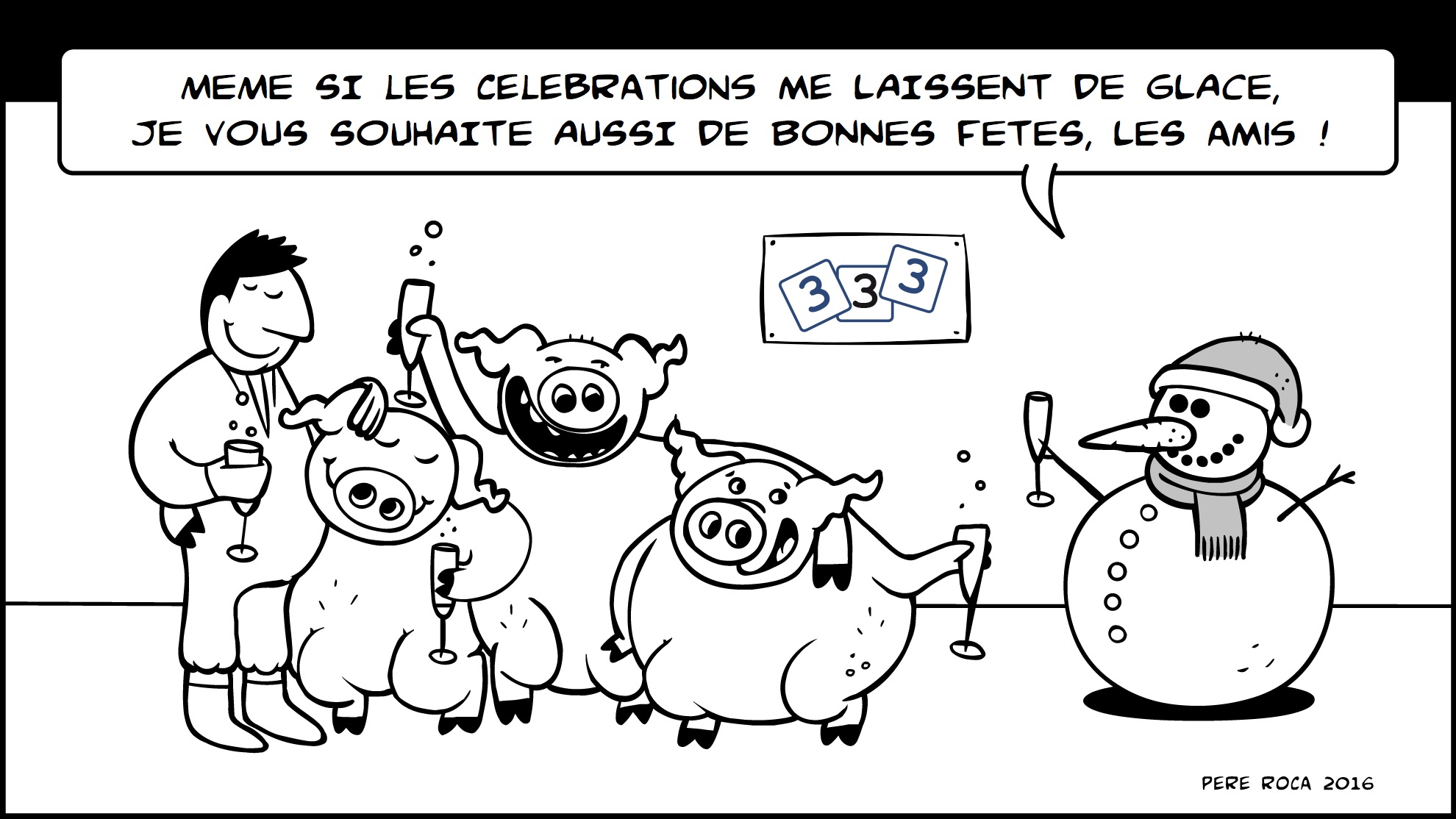 &iexcl;L'&eacute;quipe de 333 vous souhaite de joyeuses f&ecirc;tes !

