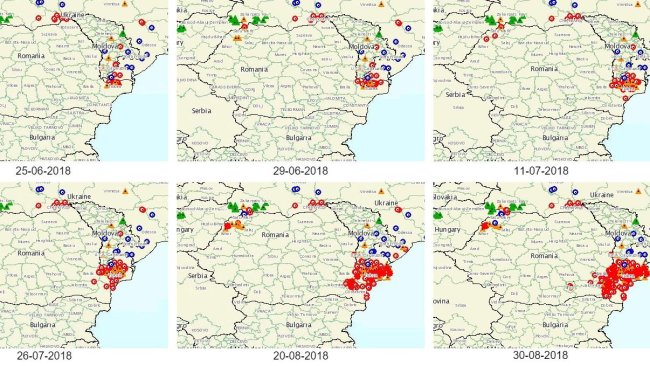 Image 1. Evolution de la PPA en Roumanie. Source : OIE