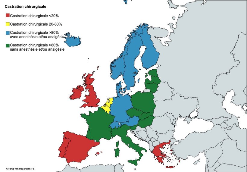 Source: Second progress report 2015 – 2017 on the European declaration on alternatives to surgical castration of pigs