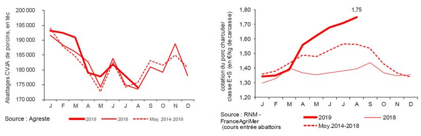 Abattages et Cotations en août 2019. 