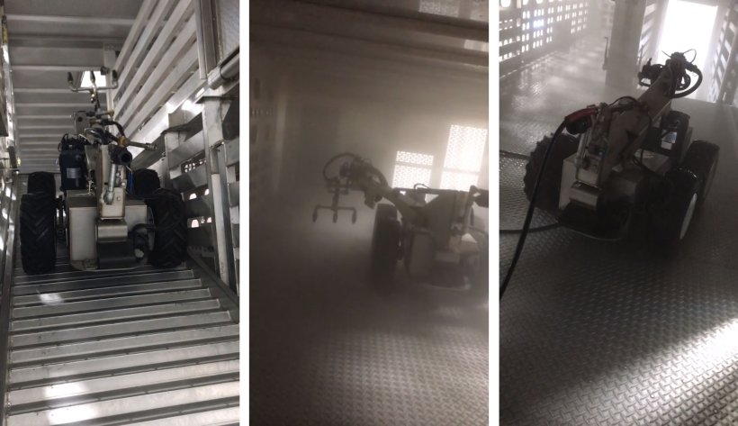 Figure 4: Robot pour le lavage des camions. Source: Swinerobotics