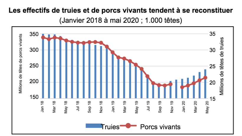 Donn&eacute;es de d&eacute;cembre 2019 non disponibles. Source : MARA
