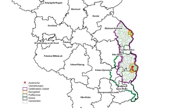 Aperçu des zones de restriction dans le Brandebourg