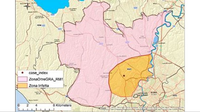Zone infectée et zone de vigilance mises en place à Rome