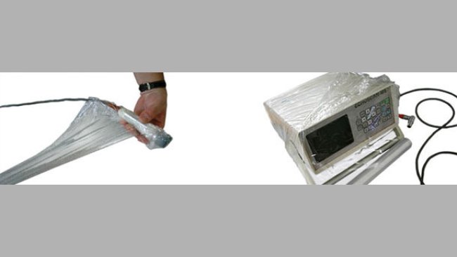 Proteger el ecógrafo con film de plástico de cocina