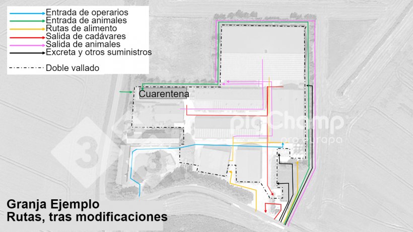 Imagen 3. Rutas de movimiento, despu&eacute;s de redise&ntilde;o de rutas.
