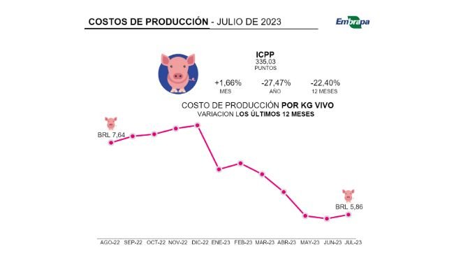 Figura 1. Costos de producción - julio 2023. Fuente: Embrapa