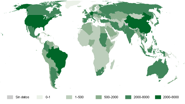 Mapa de producción de carne