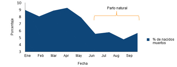 Evolución en el porcentaje de Lechones Nacidos Muertos antes y después de permitir el parto natural de las cerdas