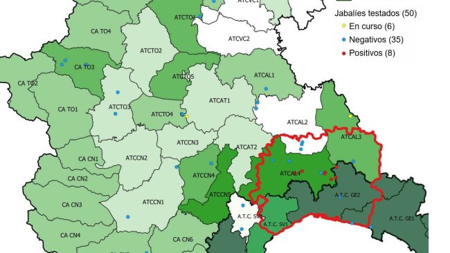 Animais testados, negativos e positivos para PSA em Piemonte e Liguria (Itália). Fonte: IZSPLV