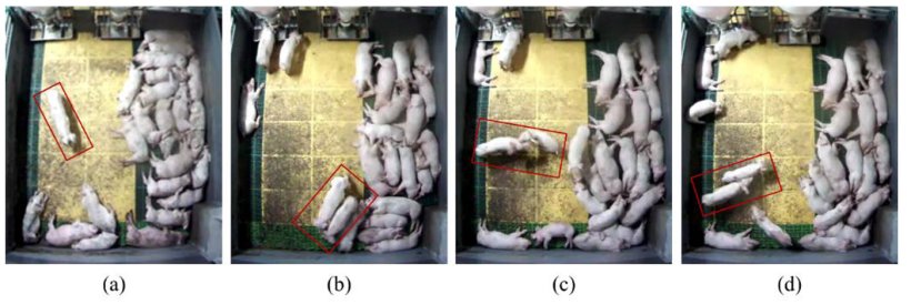 Figura 1: An&aacute;lises&nbsp;de imagem&nbsp;para detectar comportamentos&nbsp;entre os leit&otilde;es: (a) Normal: caminhando&nbsp;sozinho; (b) Normal: caminhando juntos (c) Agress&atilde;o: briga&nbsp;cabe&ccedil;a-cabe&ccedil;a e&nbsp;(d) Agress&atilde;o: persegui&ccedil;&atilde;o. Fonte: Lee et al. 2016.
