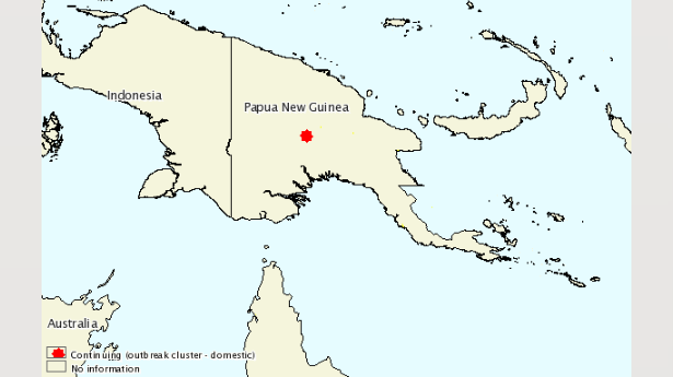 Mapa de la ubicaci&oacute;n del brote de PPA
