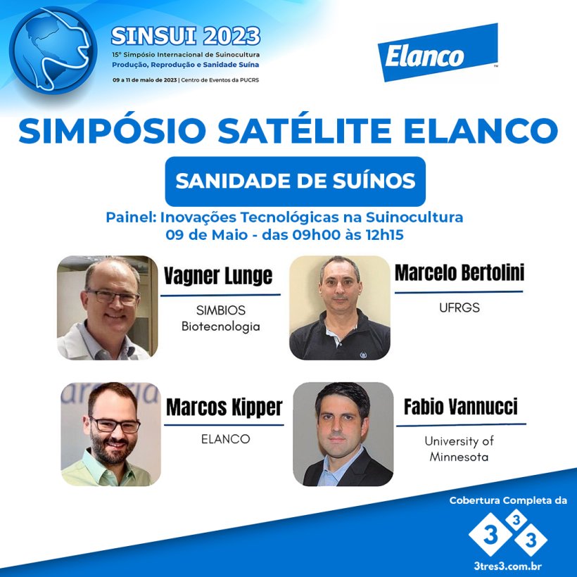 Simp&oacute;sio Sat&eacute;lite da Elanco no SINSUI 2023.
