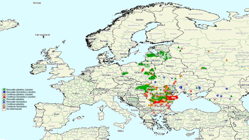 Surtos de PSA na UE no primeiro trimestre de 2020

