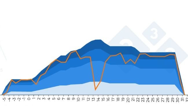 Figura 3. Padrão teórico alterado associado a uma reação vacinal e resultados na prática.