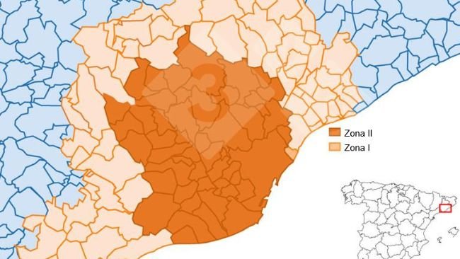Nueva zonificación para PPA en España según el Reglamento de Ejecución (UE) 2026/985 de la Comisión, de 24 de abril. Fuente: 333 a partir de datos del MAPA.