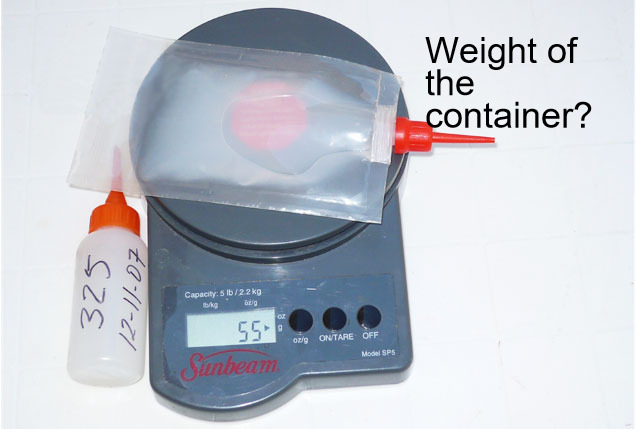 Photo 2. Weight of the problem dose
