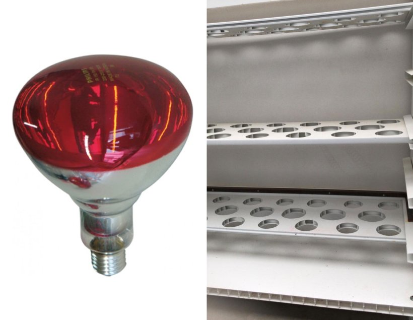 Picture 3: Left: Infrared bulbs cost approximately 9 euro/bulb (https://www.pig333.com/shop/infrared-lamps-and-protectors_44/).

Right: Another design of the chart: this one with 3 floors.
