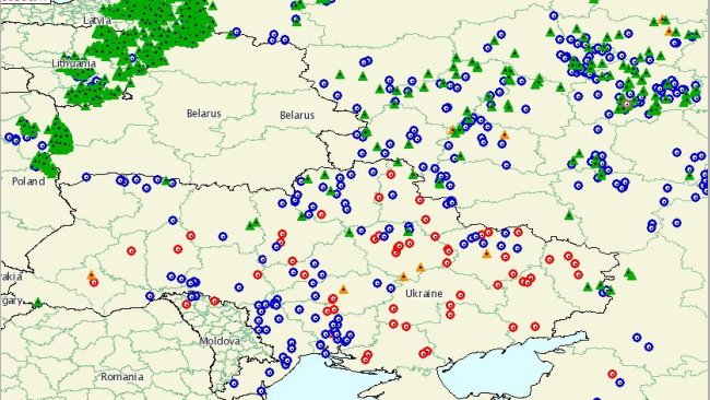 Seit 2014 von der ASP betroffene Gebiete. Lwiw ist die einzige Oblast, die noch von der Seuche verschont geblieben ist.