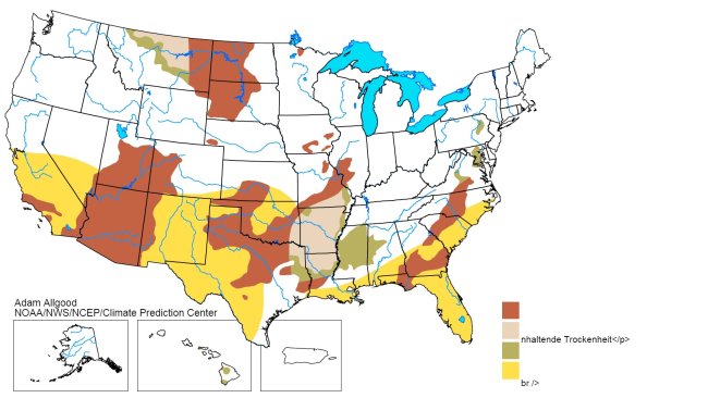 Jahreszeitlich bedingte Trockenheit in den USA: 21. Dezember - 31. März 2018