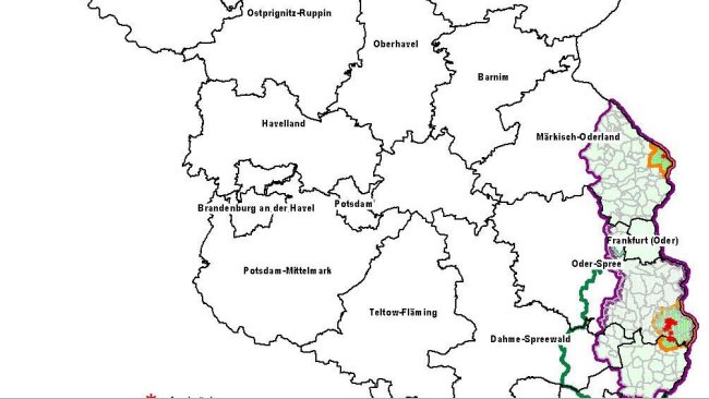 Übersicht der Restriktionszonen in Brandenburg