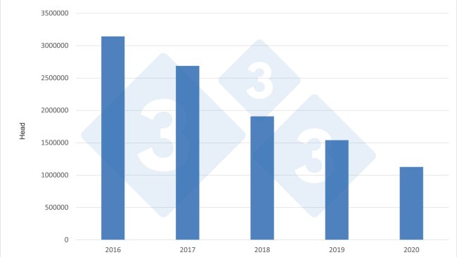 Jährliche Schlachtschweinimporte Deutschlands aus den Niederlanden