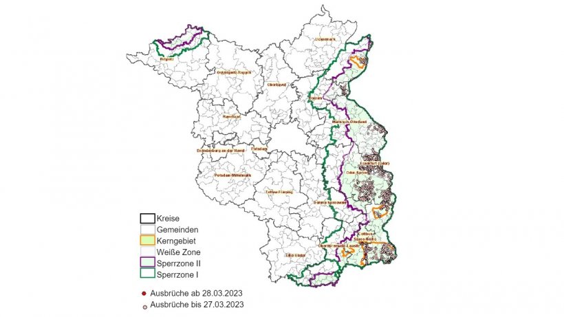 Gesamtlage im Land Brandenburg (Stand: 5. April 2023)
