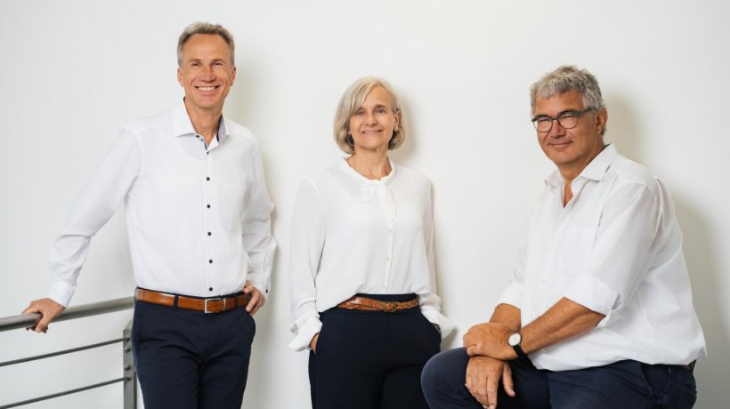 Ausscheidende Vorstandsmitglieder (v.l.n.r.): Dr. Christian Simmet (CEO), Christa Simmet (CCO), Rudolf Simmet (COO)
