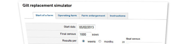 Simulator für Jungsauen-Remontierung