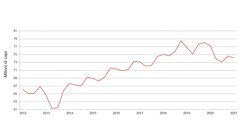 Censimento trimestrale dei suini negli Stati Uniti - 1° dicembre. Fonte: USDA.