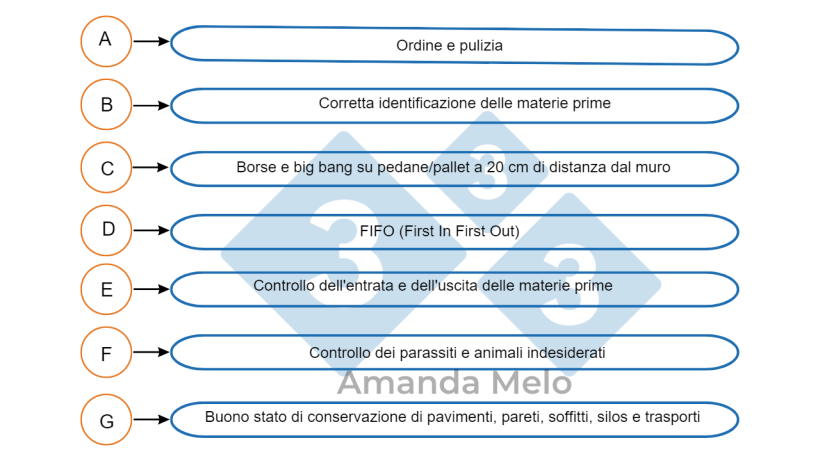 Figura 6:&nbsp;Punti critici di stoccaggio delle materie prime.&nbsp;
