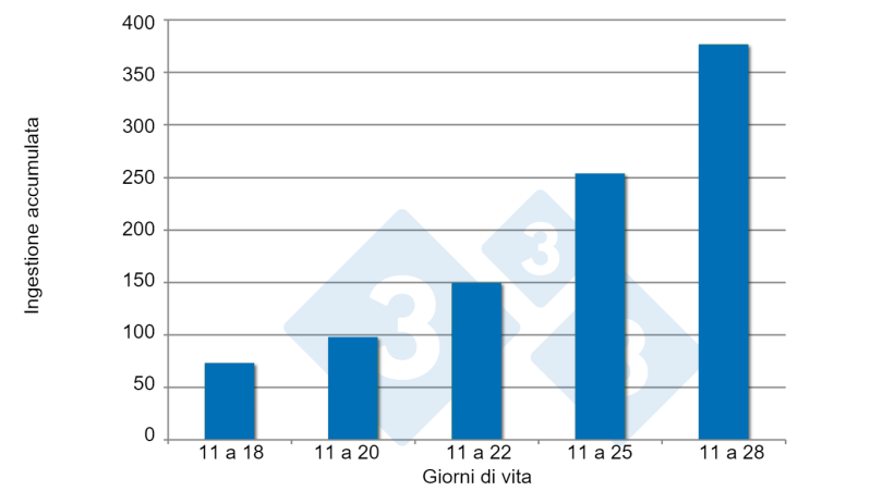 Figura 3. Ingestione di pre-starter. Fonte: Brunix, et al. 2002.
